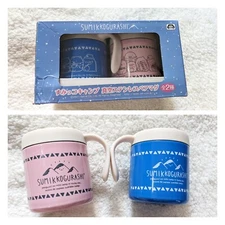 San-X Sumiko Gurashi Sumicco Camp Vacuum Stainless Steel Pair Mug Pink Blue Mug