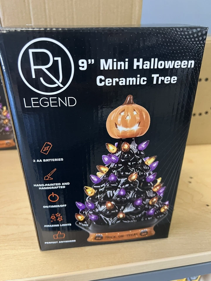 RJ Legend 9" Mini Halloween Ceramic Tree NEW IN BOX - Image 3 of 4