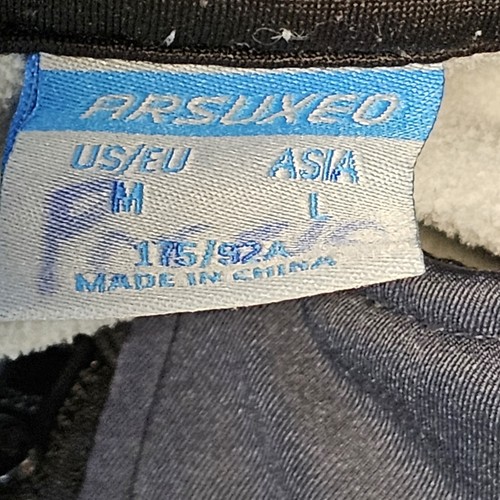 Arsuxeo Cycling Jacket Mens Size M Gray Black Safety Reflect Full Zip - Picture 6 of 7