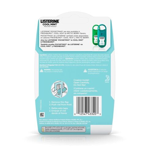 Listerine Pocketpaks, Cool Mint, 24 Strips 4Er Pack gegen Mundgeruch - Bild 9 von 12