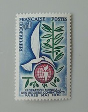 Année 1961 france YT 1292 neuf luxe ** fédération des anciens combattants