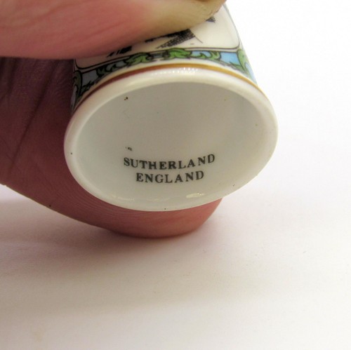 SUTHERLAND COLLECTABLE THIMBLE LIFE OF THE QUEEN MOTHER, AS A YOUNG BRIDE - Picture 4 of 4