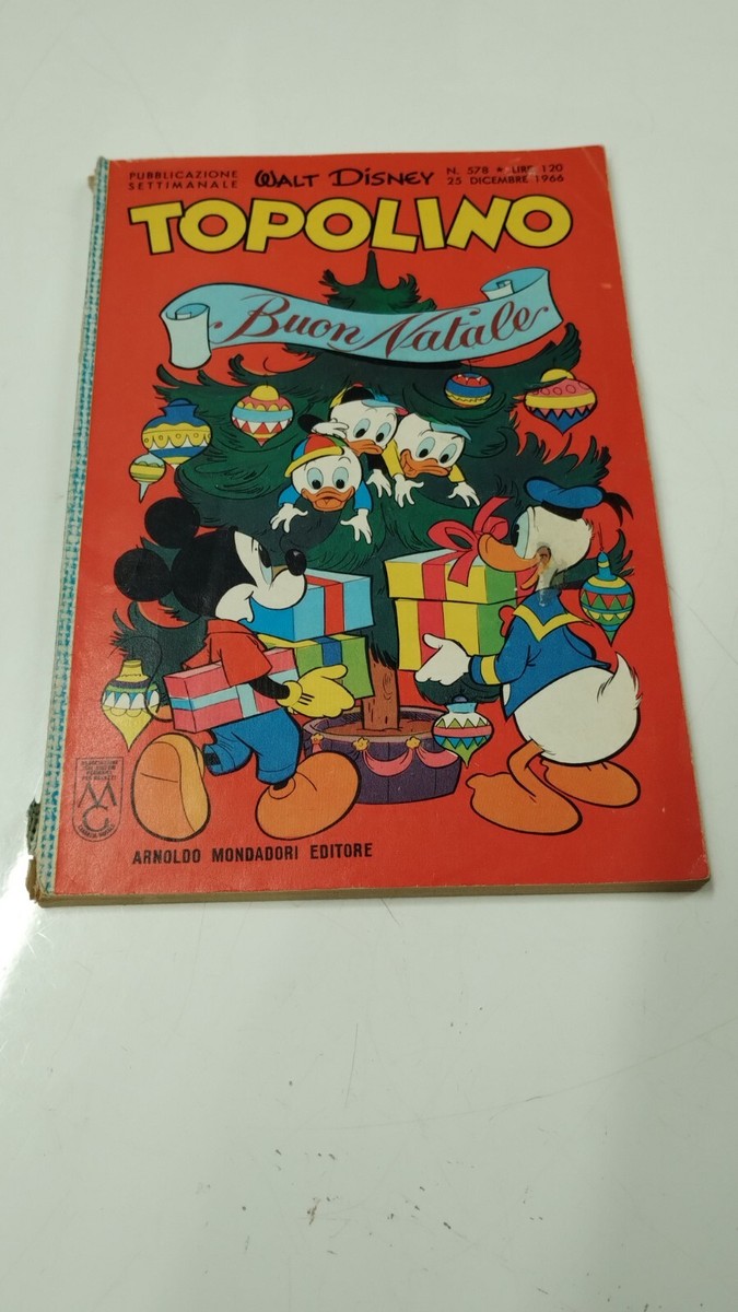 TOPOLINO LIBRETTO N 578 CON BOLLINO LETTERA MORTE WALT DISNEY