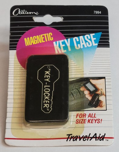 NOS Spare Key Holder, Vintage Magnetic Locker Case Gas Door Fender Accessory