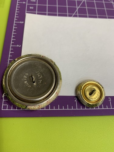 Vintage Fabric Pillow Buttons Small Button 101-16 - Foto 3 di 6