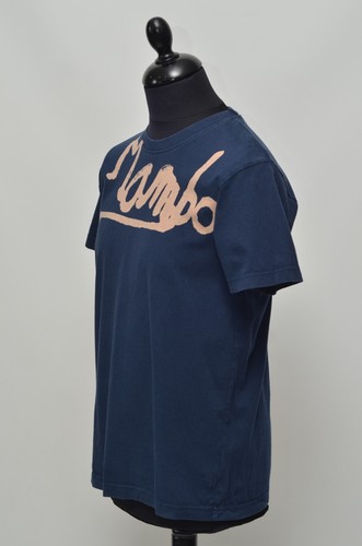 T-shirt Mambo vintage uomo blu cotone logo manica corta taglia S - Foto 8 di 11