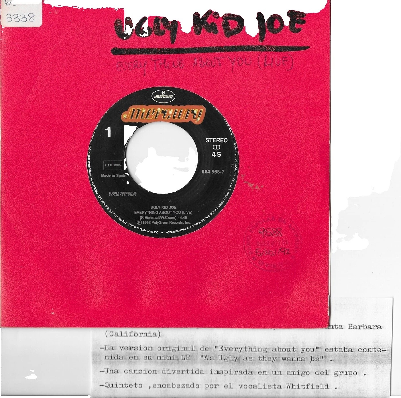 Ugly Kid Joe discos de vinilo de Rock