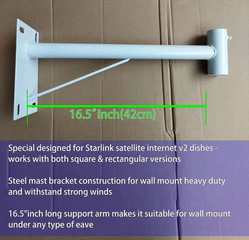 Mount for Starlink Wall Pole Roof Mount of Square Rectangle Dish Antenna Mountin - Picture 2 of 12