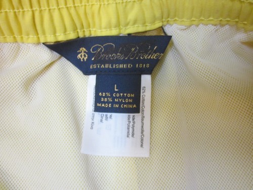 Baúles de natación Brooks Brothers 1818 amarillos talla hombre L - Imagen 12 de 12