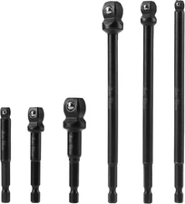 Impact Wobble Adapter Set 1/4" Drive Hex Shank Wobble Extension Set Impact