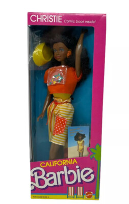 Vintage California Barbie Christie Doll #4443 Never Removed from