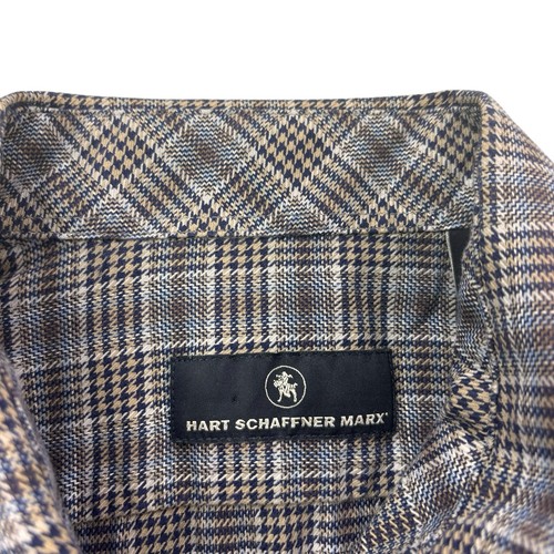 Hart Schaffner Marx Herren XL XLARGE kariertes Langarm Baumwollhemd - Bild 13 von 24
