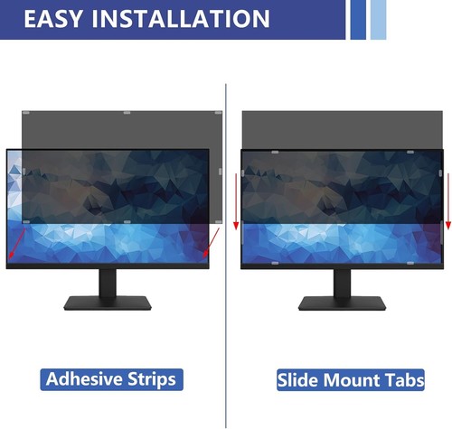 Pellicola Filtro Schermo Privacy 23” Anti Luce Blu Anti UV Antiriflesso 16:9 - Photo 6/9