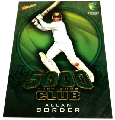 2009-10 SELECT CRICKET CARD 5000 TEST RUNS CHASE CARD TR2 ALLAN BORDER