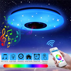 48 60w Led Music Ceiling Light Bluetooth Speaker Flush Mount