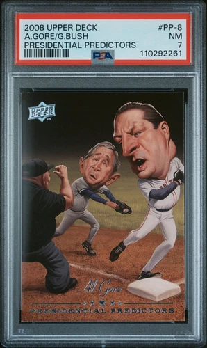 2008 Upper Deck #PP-8 Al Gore George W Bush Presidential Predictors PSA 2001 USA
