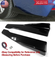 Black Rear Bumper Side Skirt Splitter Winglet Diffusers Apron Spat For Nissan