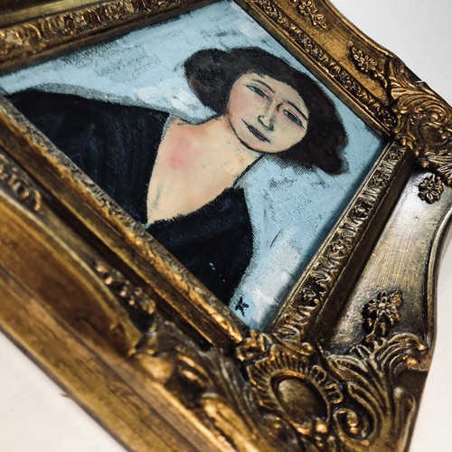 Original Mini Modigliani Framed Fine Art 'Young Woman' Reproduction 5x7 - Picture 3 of 7