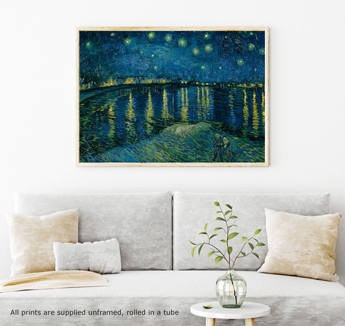 Art poster Starry Night 1888 Van Gogh fine art print wall art vintage famous art - Picture 3 of 5