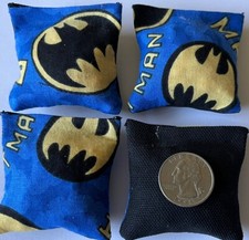 4 Batman  Black Back  Mini cornhole, bean bags, 2" X 2"