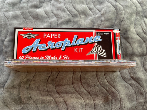 Lagoon Games Paper Aeroplane Kit 60 Airplane Planes to Make & Fly NEW Open Box - Picture 5 of 5