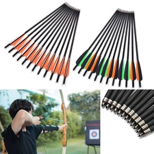 20" Crossbow Bolt Carbon Arrows Vanes Bow Archery Hunting Shoot For Bow Practice