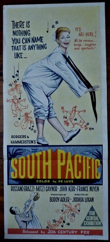 SOUTH PACIFIC Original 1958 Australian Daybill Movie Poster Mitzi ...