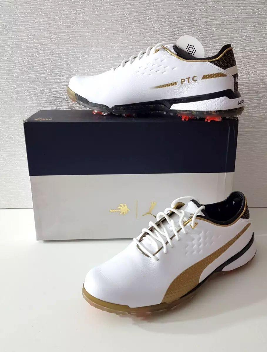 Puma x PTC PROADAPT Gold New Men s Spiked Golf Shoes Size 12