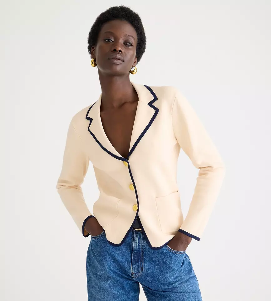 J crew deals yellow blazer