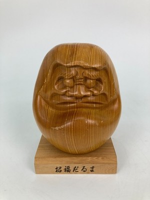 Japanische Vintage Holz Daruma Figur Glücksbringende Wärme Charm