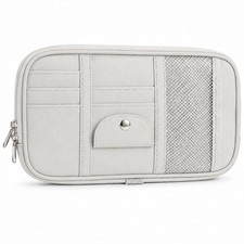 Car Sun Visor Organizer Multi-pocket Auto Visor Storage Pocket Wdouble Zippers Car Sun Visor Organizer Multi-pocket Auto Visor Storage Pocket Wdouble Zippers