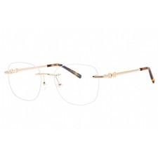 Charriol Women's Eyeglasses Shiny Gold/Tortoise Metal Square Frame PC71072 C01