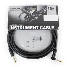 D'Addario/Planet Waves American Stage 15' Instrument Cable Straight-Right Angle