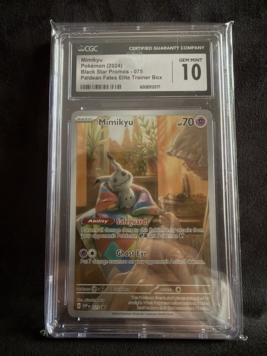 Mimikyu Pokémon (2024) Black Star Promos- 075 Paldean Fates Elite Trainer Box