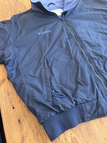 Vintage 80s-90s Columbia Fleece Lined Jacket Blue Women’s Sz XL Made In Taiwan - Picture 6 of 12