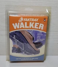 Yaktrax Walker Size Medium 9-11 Traction Cleats for Snow and Ice Black   