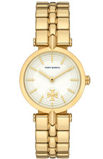 TORY BURCH KIRA TBW2045 WHITE DIAL GOLD TONE BRACELET 30MM WOMENS WATCH