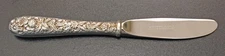Kirk & Son Sterling Handled Repousse Butter Knives Modern Blade