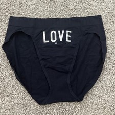 Victoria  s Secret  Love  High Leg Brief Dark Navy Blue NWT Size XL