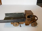 Vintage 1930s Marx Army Truck D-105, Tin Lithograph Windup 10" Long, Used