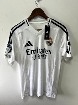 Adidas Real Madrid Home 2024-25 Trikot Herren Medium Weiß Emirates Patches Neu