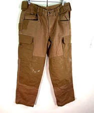 Dulth Trading Ultimate Cargo Dry Duck Cotton Pants Mens Size 34 X32 Tan