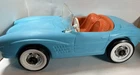 Vintage 1964 Barbie Mercedes Benz Car Teal & Orange Blow Mold 1960s Irwin Sports