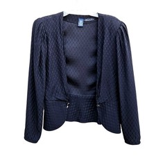 1980s Emanuel Ungaro Parelle Paris Black Silk...