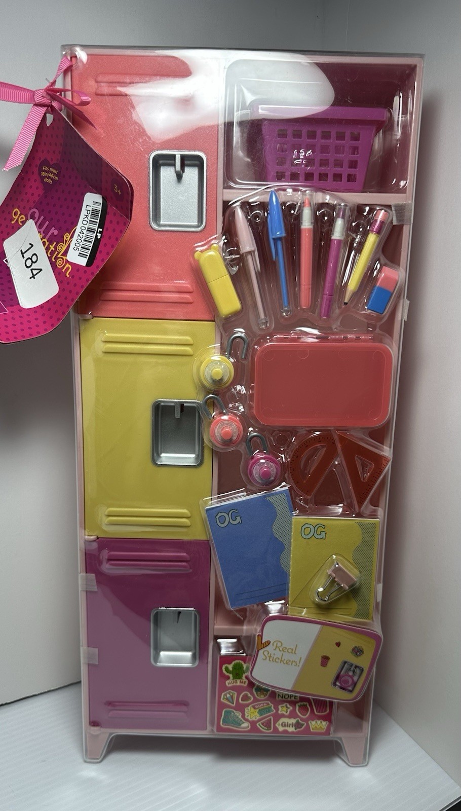 Our Generation School Spirit Pink Locker & Supplies Set for 18" Dolls (Damaged)