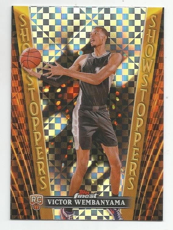2023-24 FINEST VICTOR WEMBANYAMA RC SHOWSTOPPERS #SS-21 CHECKER BOARD REFRACTOR