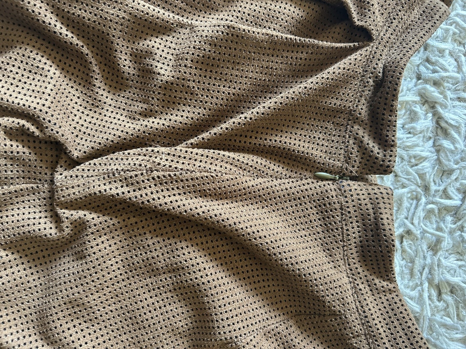 Zara Basic A Line Skirt Brown Fall Button Down Si… - image 7