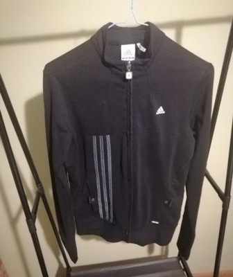 adidas climalite Y2K style full zip sweater with button pockets  with zipper