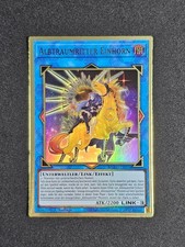 Yu-Gi-Oh! Albtraumritter Einhorn - 1.Auflage - Premium Gold Rare - DEUTSCH - TOP