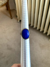 Vintage Navajo Sterling Silver Lapis Lazuli Ring Size 8 1/2